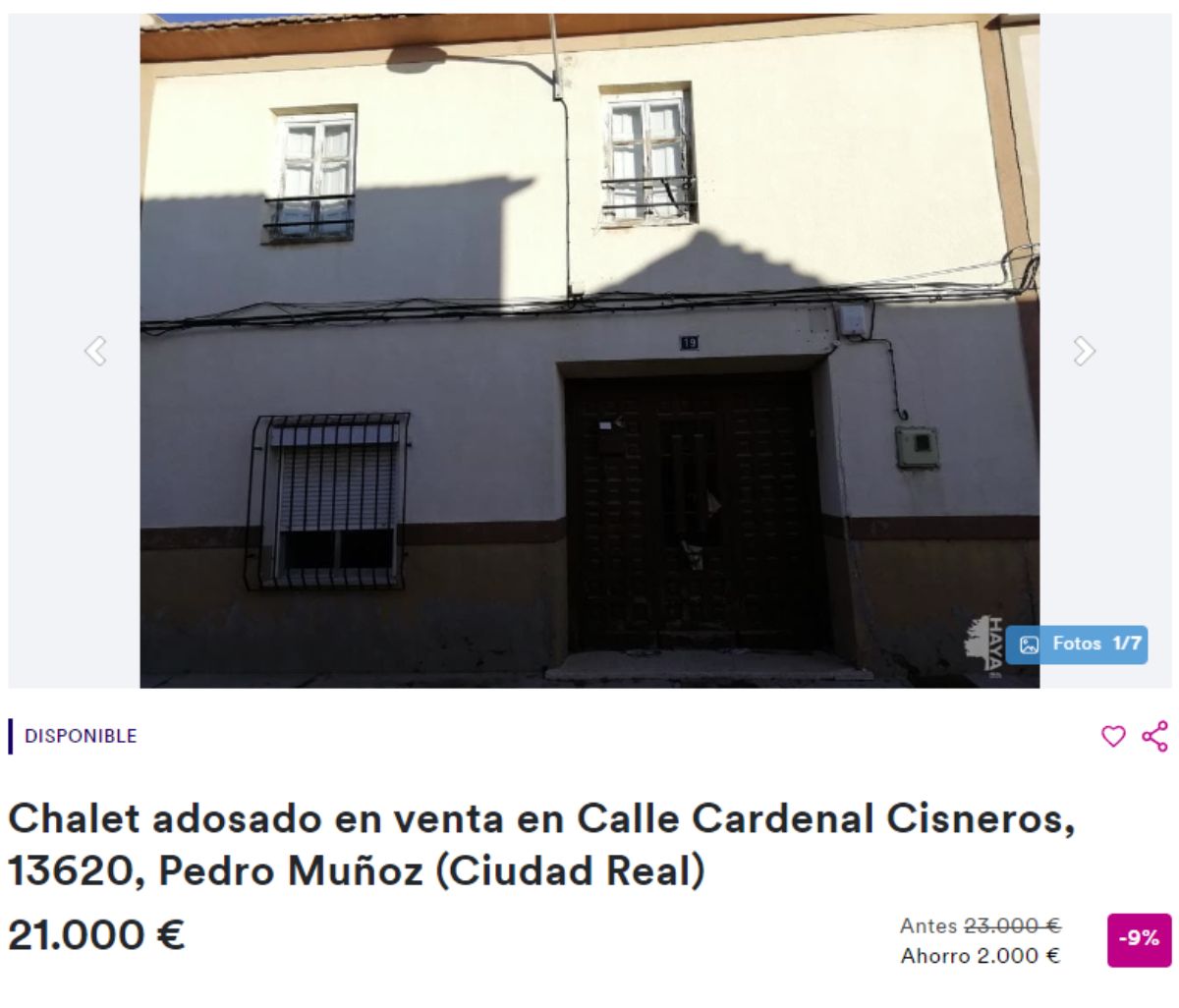 Chalet adosado en venta en Belmez