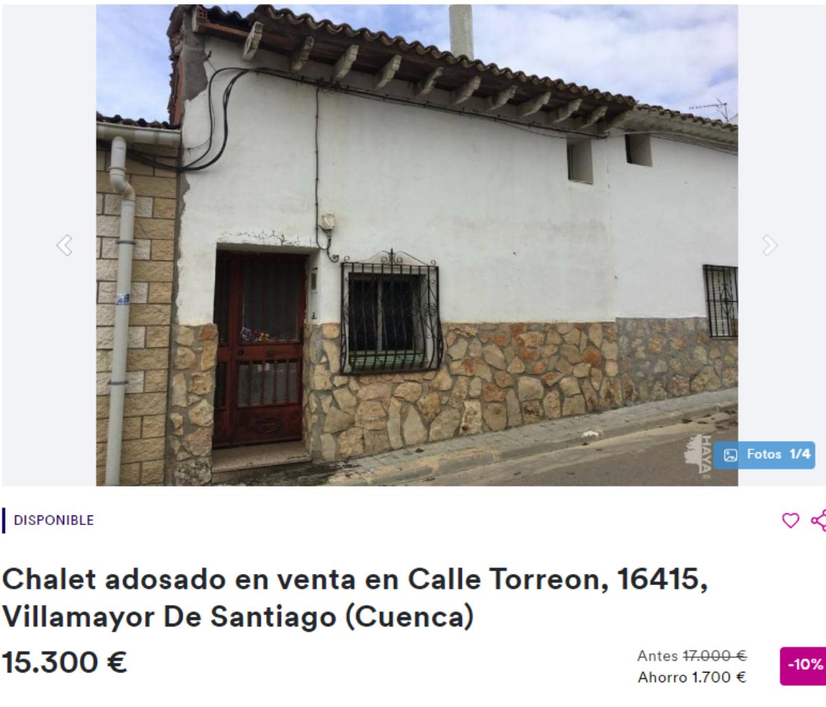 Chalet adosado en venta en Villamayor de Santiago