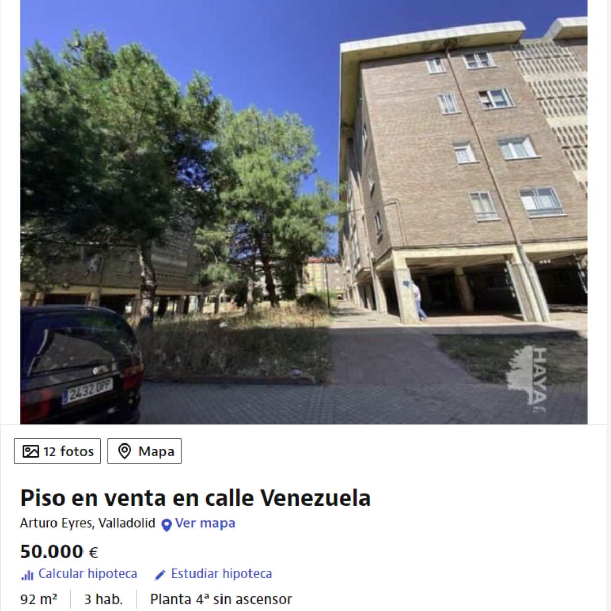 Piso en venta en Valladolid por un precio de 50.000 euros