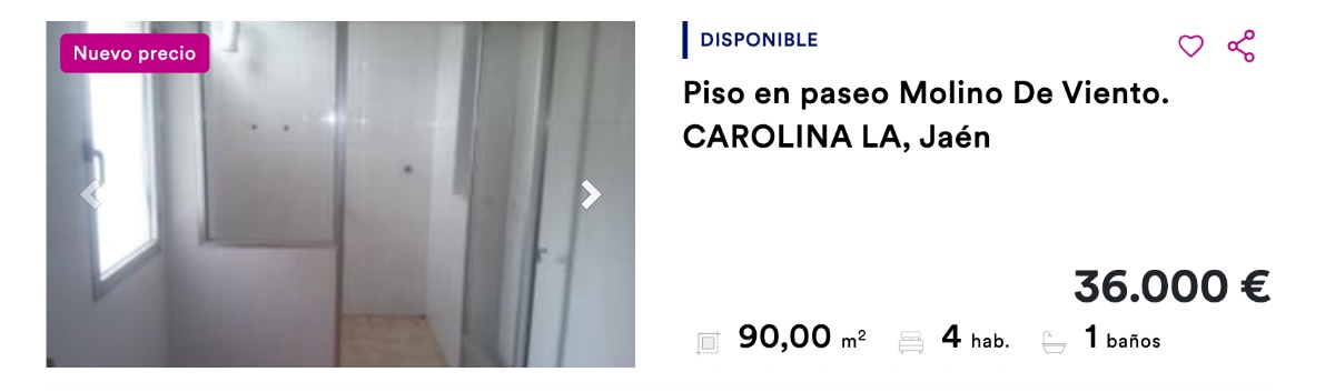 Piso de BBVA a la venta en La Carolina