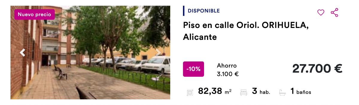 Piso de BBVA a la venta en Orihuela