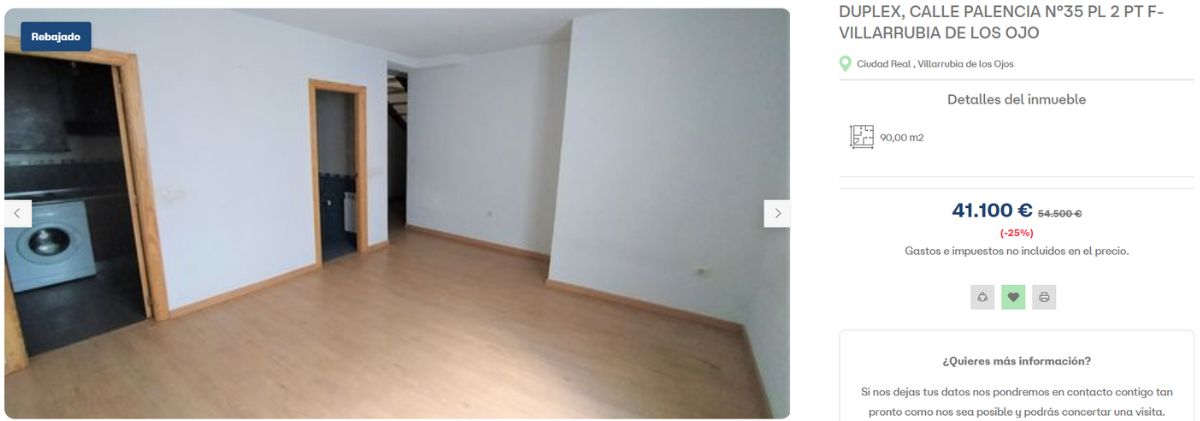Piso en venta por 41.100 euros 