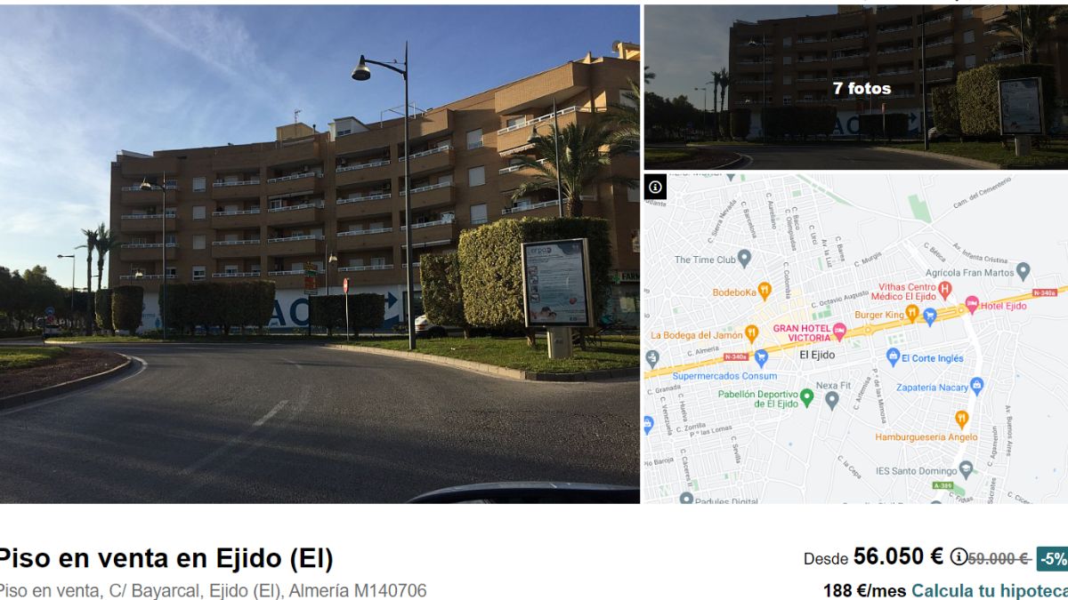 Piso en venta en El Ejido por un precio de 56.050 euros