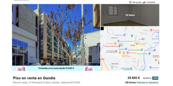Piso en venta en Gandía