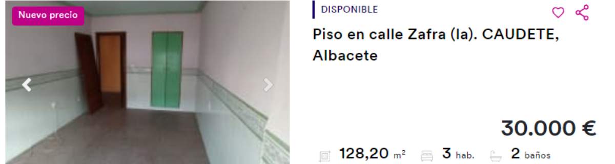 Piso en venta BBVA por 30.000 euros