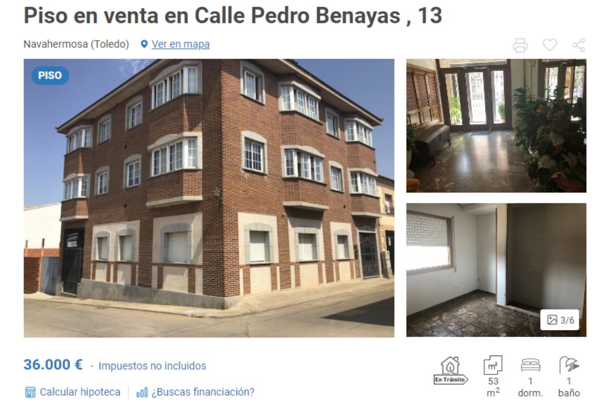 Piso en venta en Navahermosa por un precio de 36.000 euros 