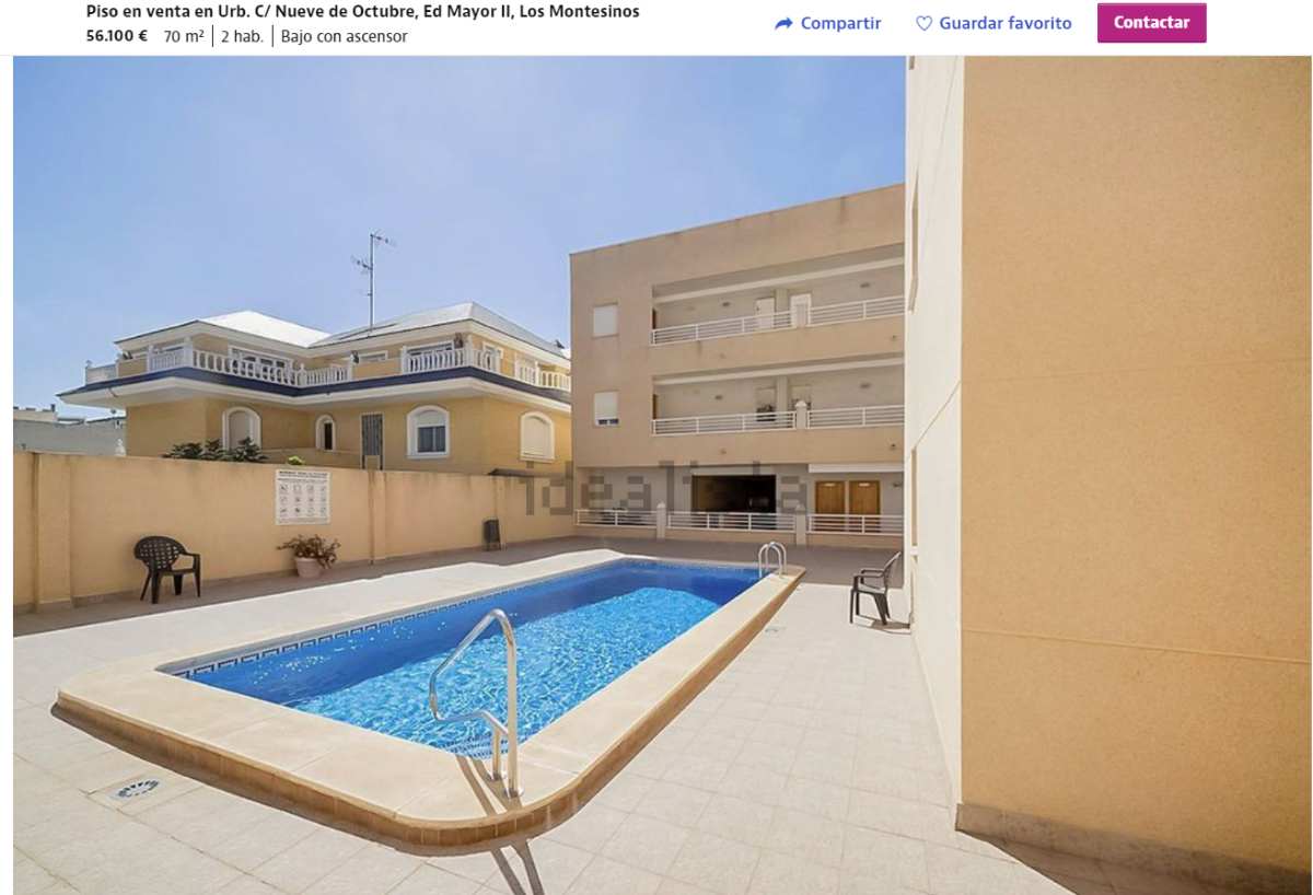 Piso en venta en Baix Segura por un precio de 56.100 euros 