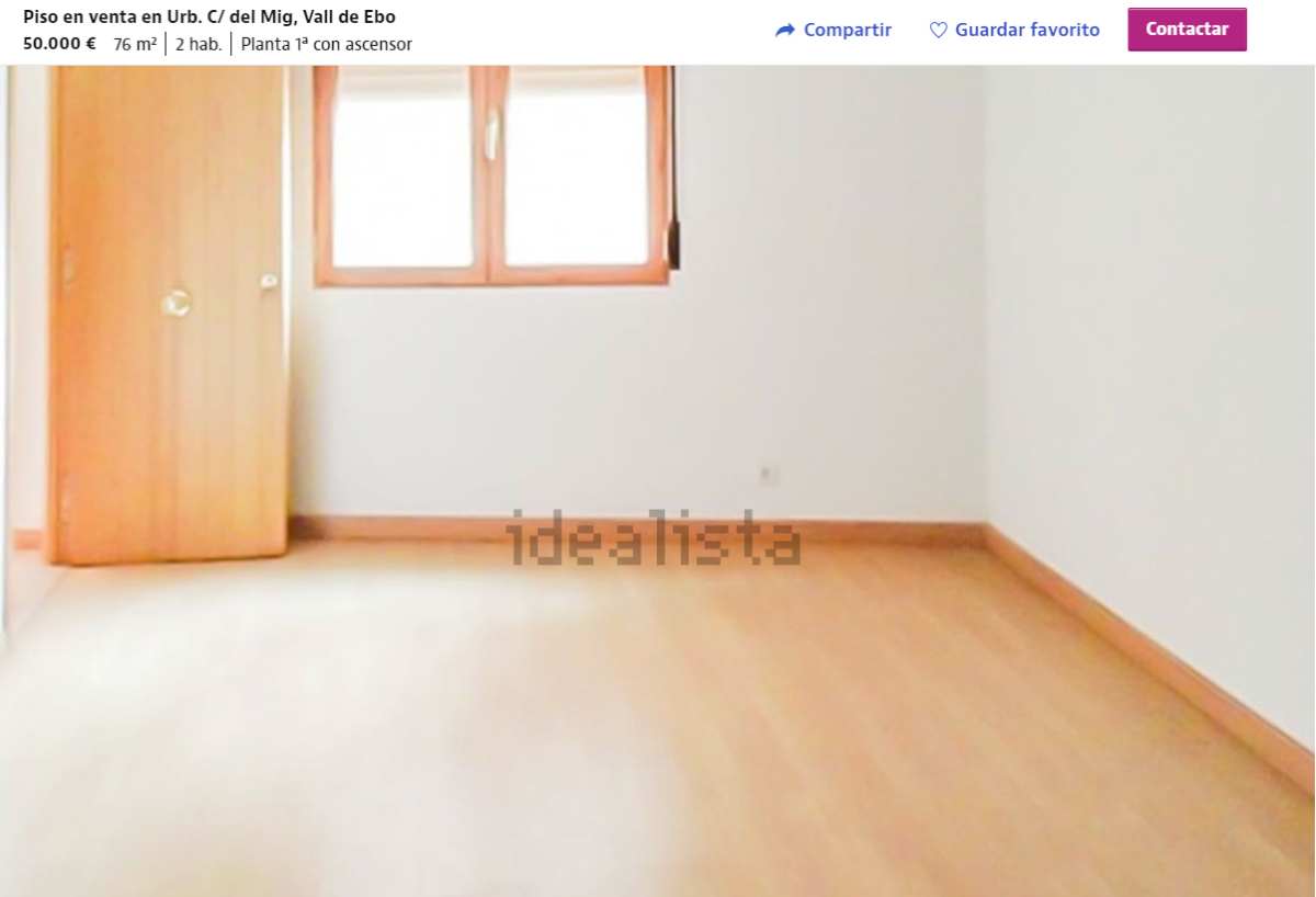 Piso en venta en Marina Alta por un precio de 50.000 euros
