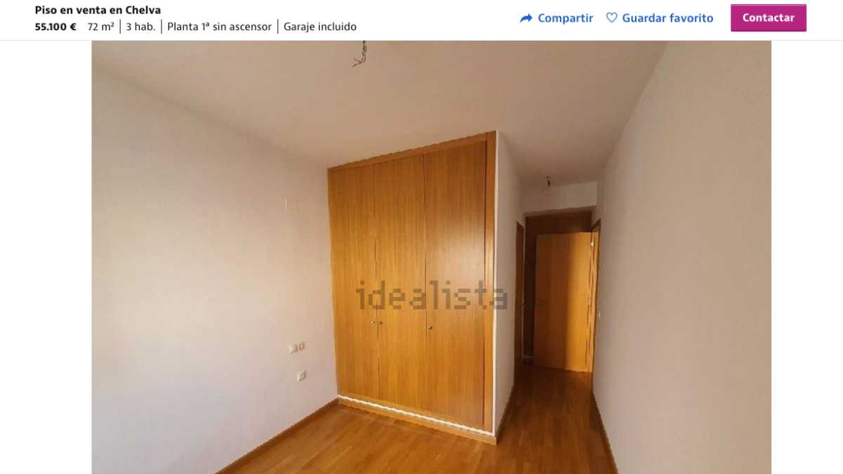 Piso en venta en Chelva por un precio de 55.100 euros 
