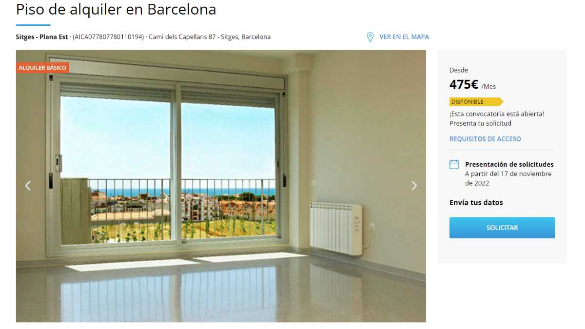 Piso en alquiler en Sitges, Barcelona por un precio de 475 euros