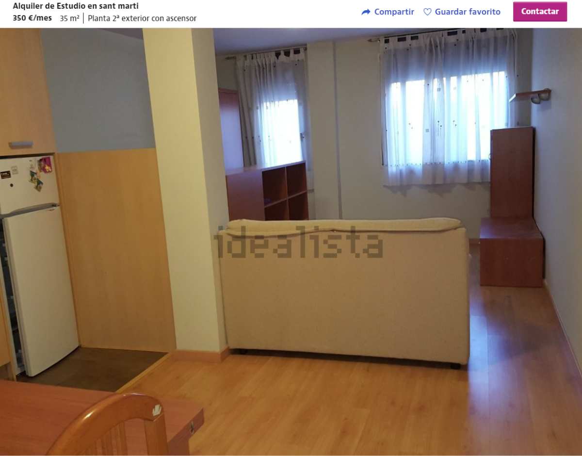 Estudio en alquiler en Lleida por un precio de 350 euros