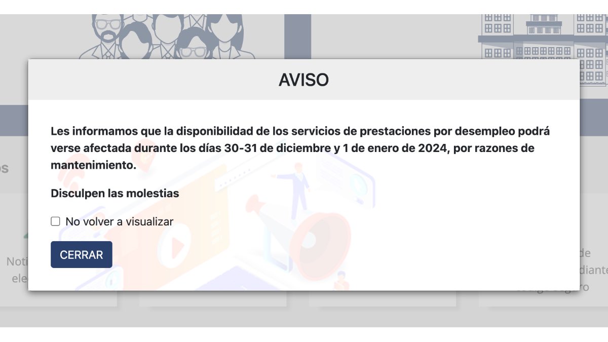 último aviso de sepe en su sede electrónica