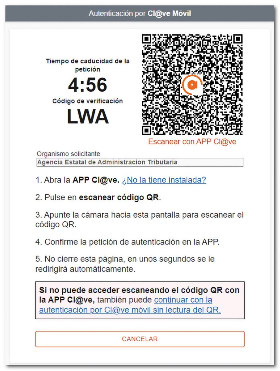 Cómo entrar con Cl@ve PIN