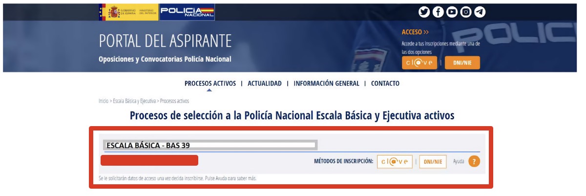 Paso 2, instancia Policía Nacional