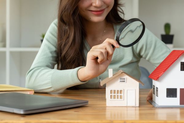 Mujer evaluando su situación financiera
