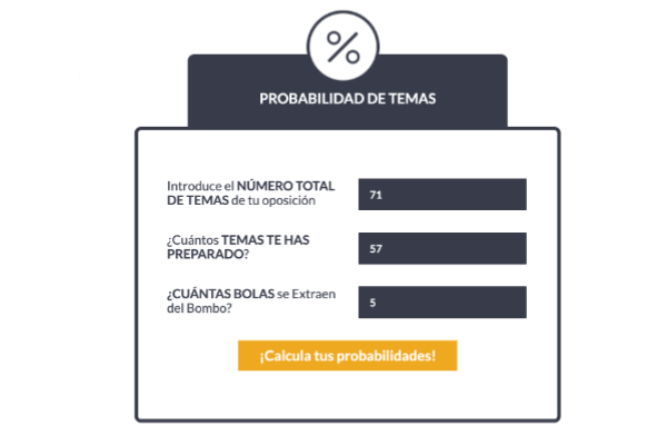 Calculadora de temas de oposiciones