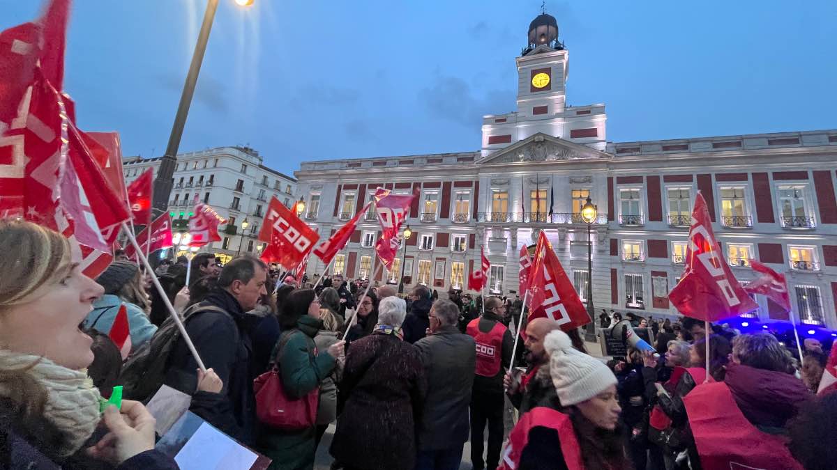 Concentración de CCOO por las condiciones de Educación Infantil