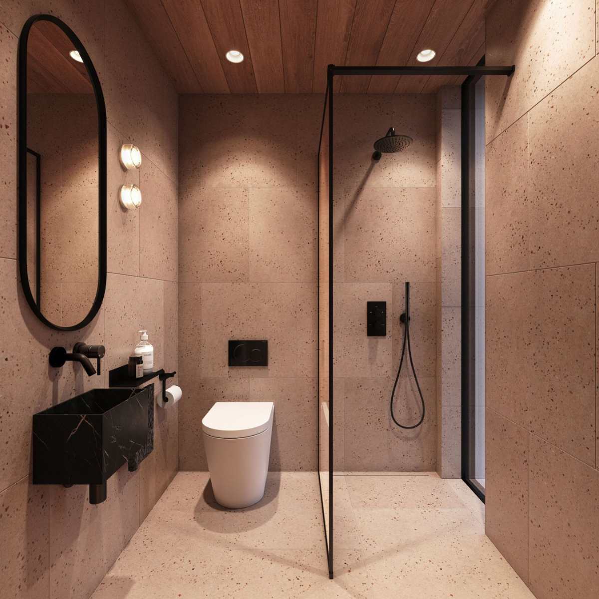 baño casa prefabricada nokken