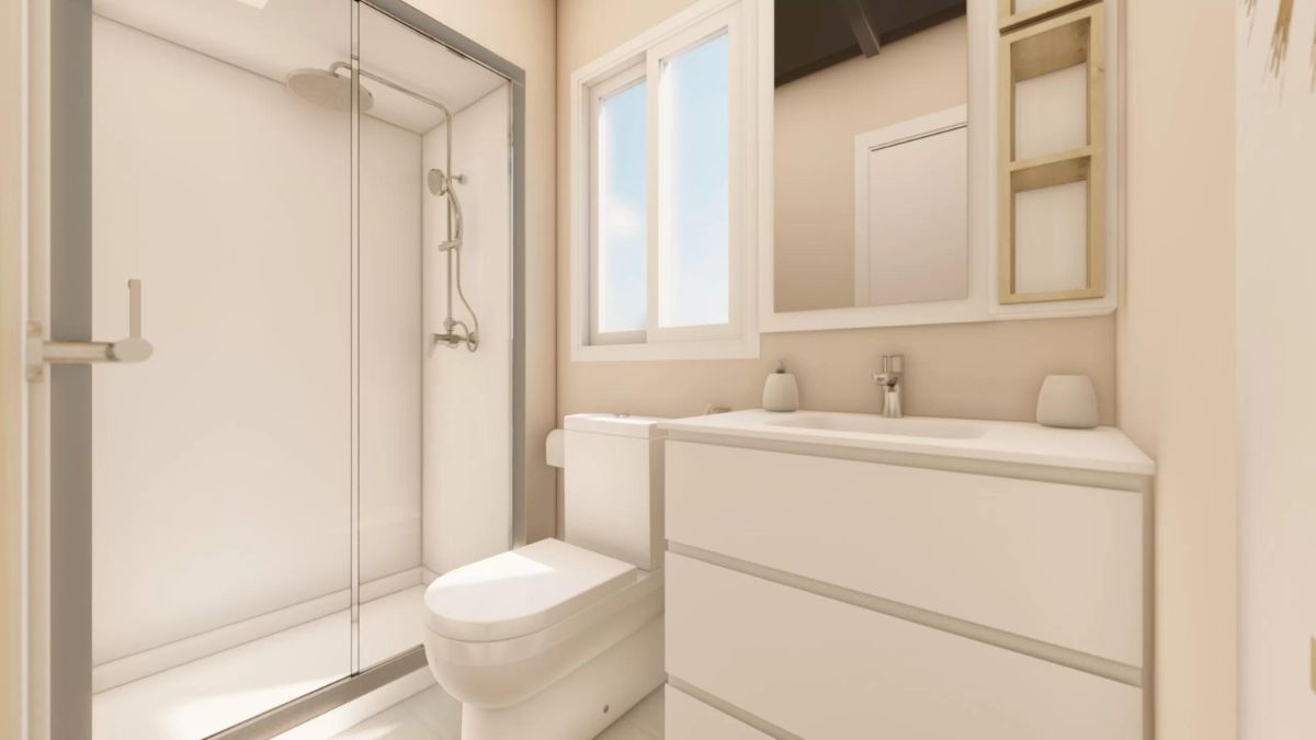Baño casa prefabricada Ondara | Alucasa