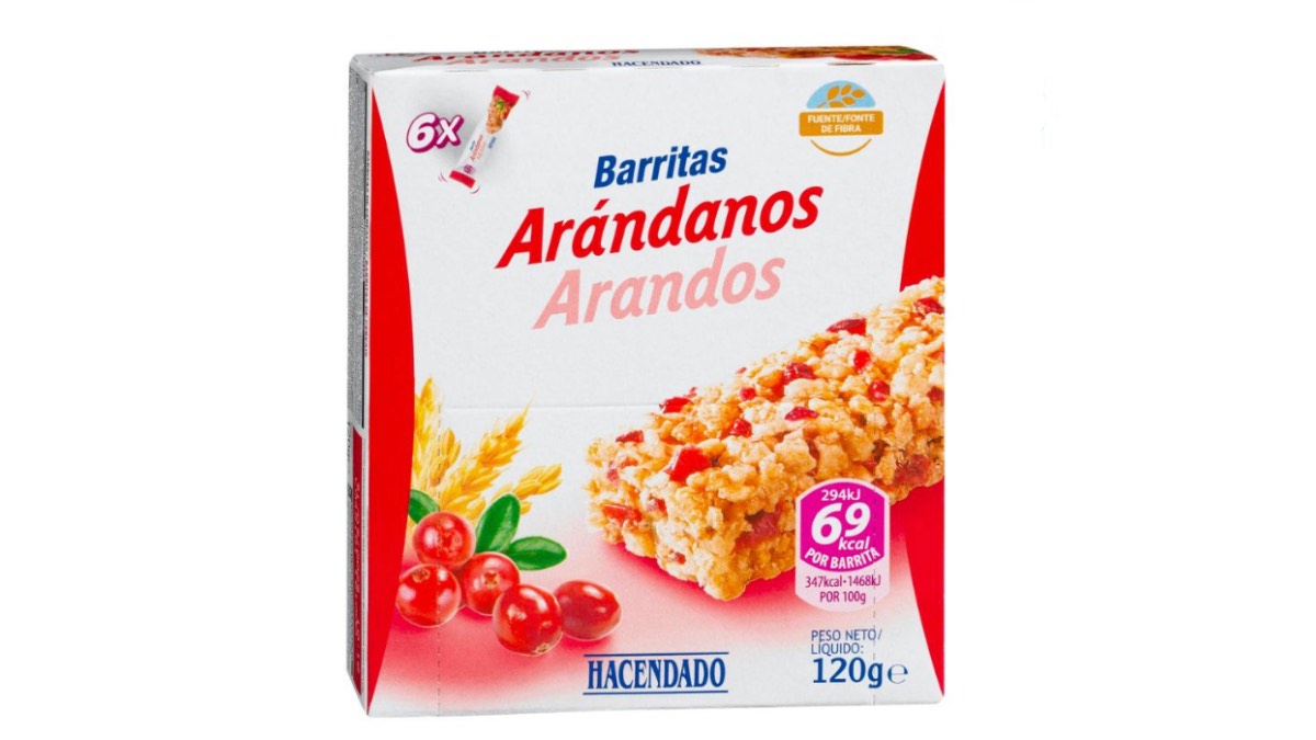 Barritas de arándanos de Mercadona
