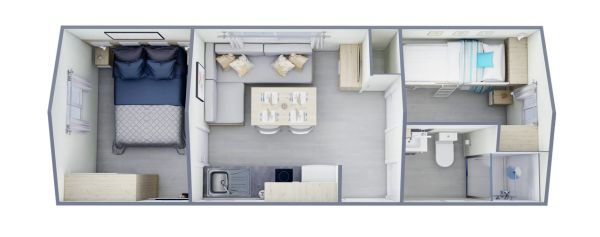 Planta de la casa prefabricada Ámbar 