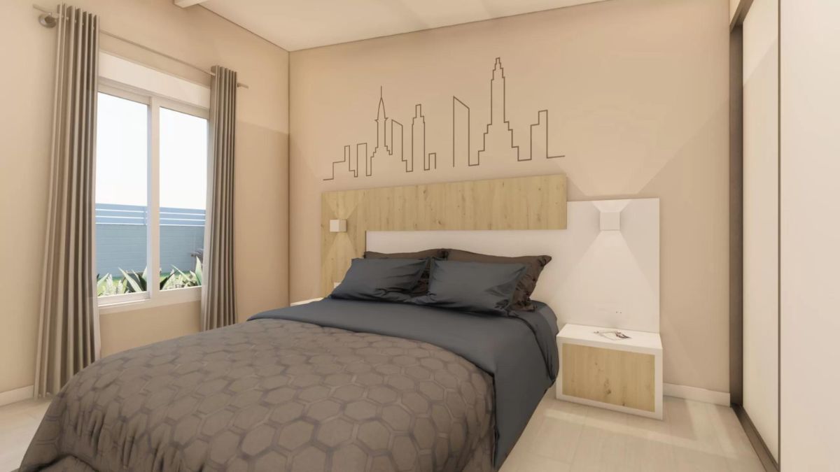 Dormitorio principal casa prefabricada Ondara | Alucasa