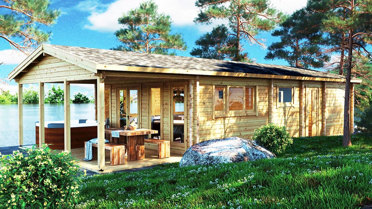 Fachada casa prefabricada Holiday A | Casetas de Jardin 24