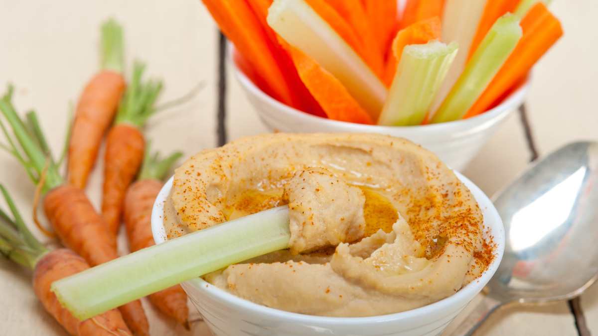 hummus con verduras