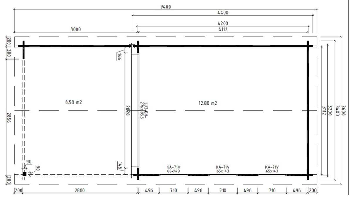 Plano de la casa prefabricada