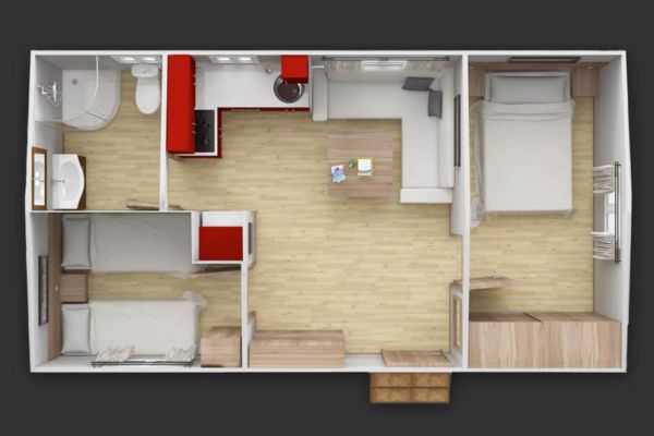 Plano casa prefabricada Guadalquivir 