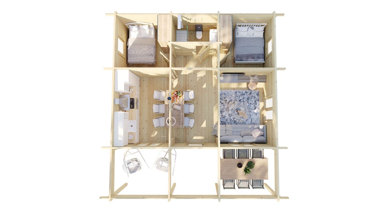 Planta Casa prefabricada holyday R