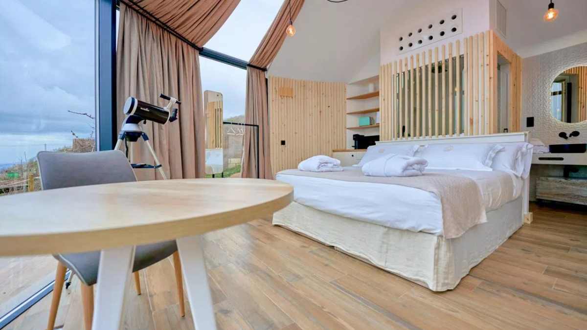 El Regajo Glamping interior chozo