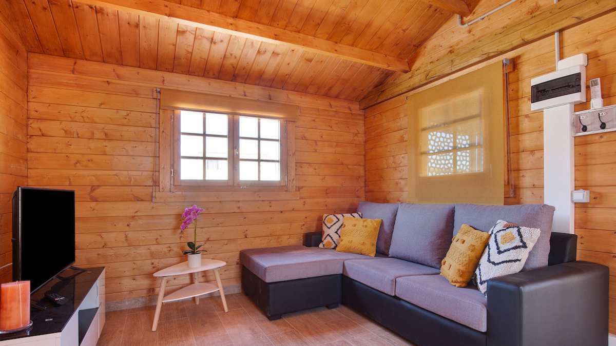 Salón de la casa prefabricada Kay
