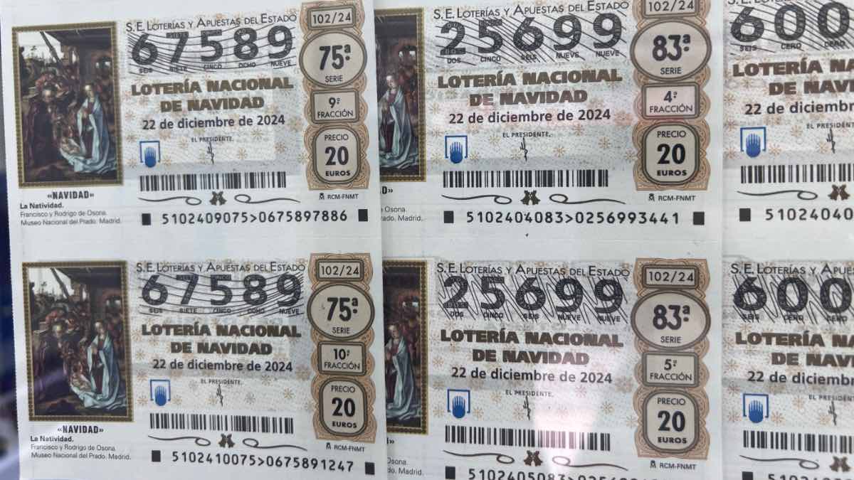 Sábanas con la Lotería de Navidad 2024