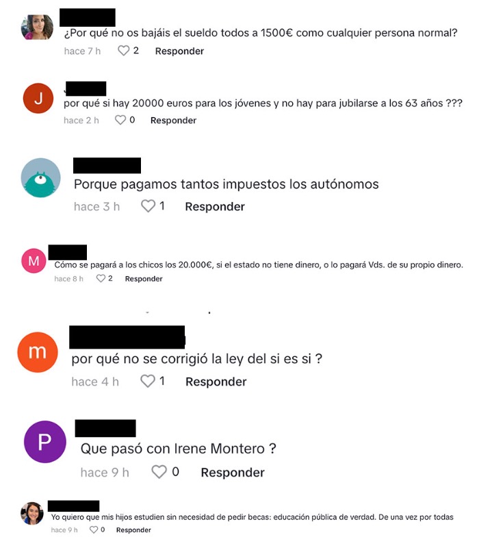Preguntas Yolanda Díaz