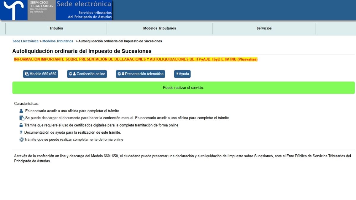 Sede Electrónica del Principado de Asturias