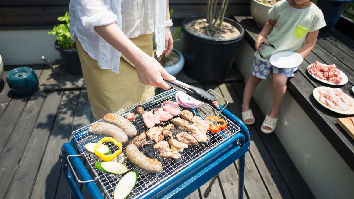 Barbacoa en una terraza