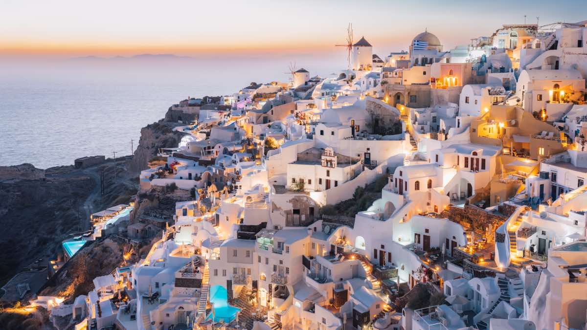 Casas en Santorini frente al mar