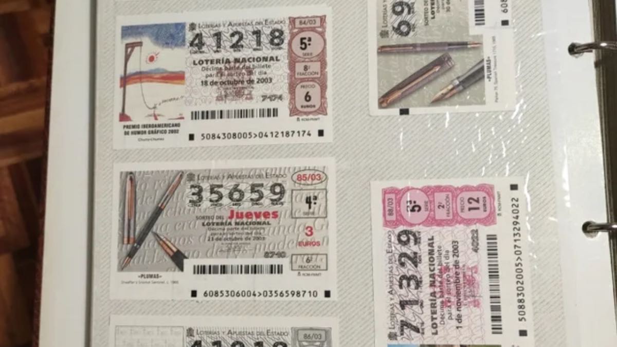Décimos de Lotería Nacional antiguos, desde 1976