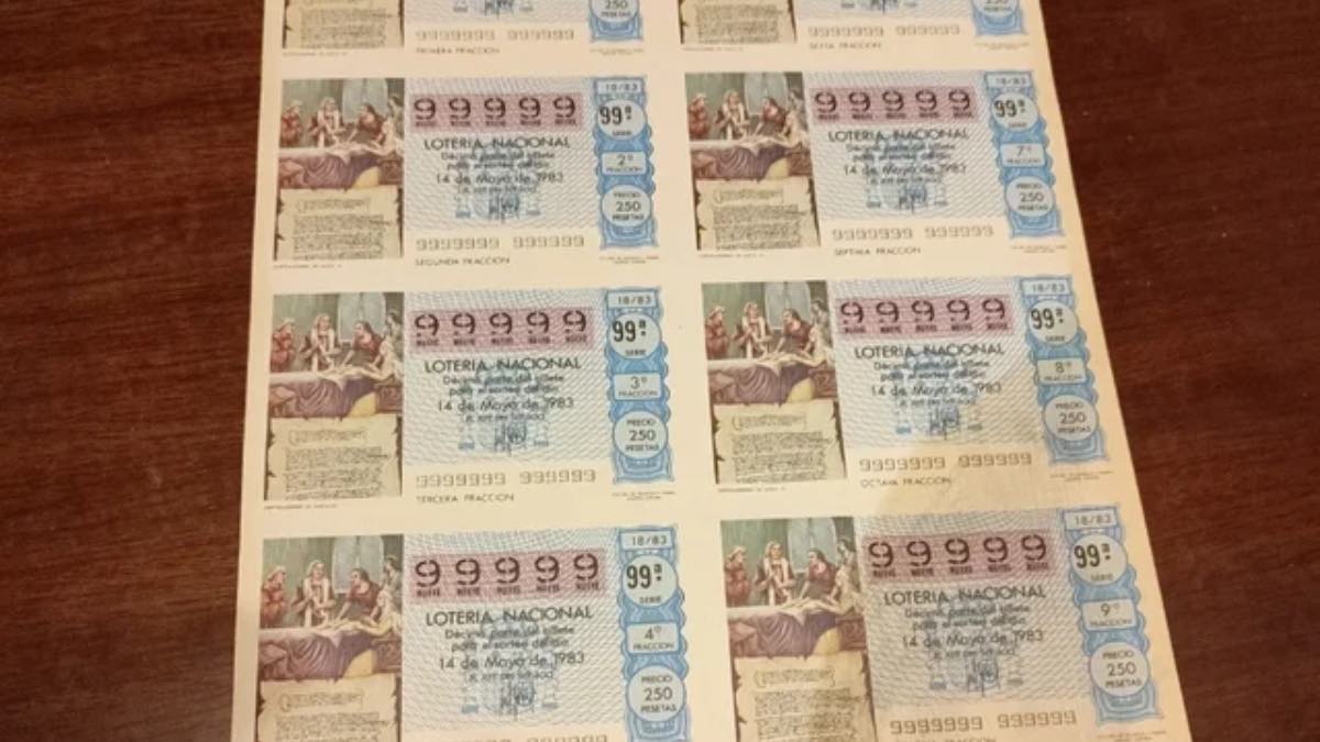 Décimos de Lotería Nacional antiguos, desde 1983