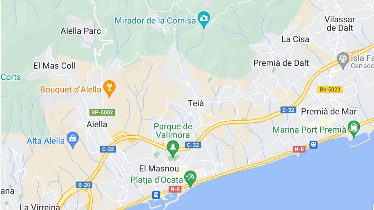 Mapa Teià
