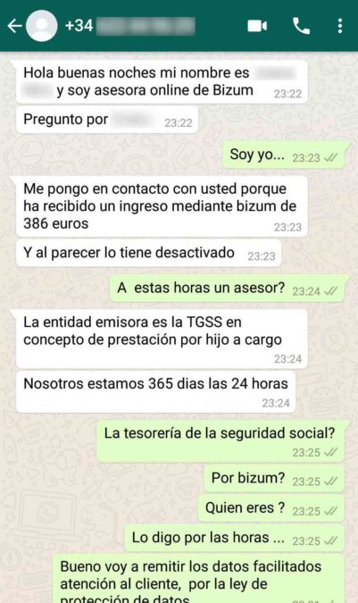 Estafa Bizum