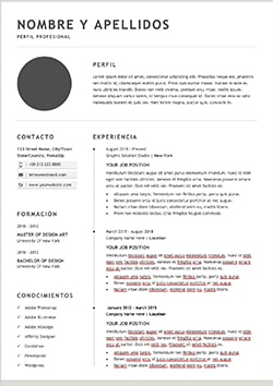 plantilla curriculum formato word