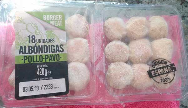 albóndigas pavo pollo lidl