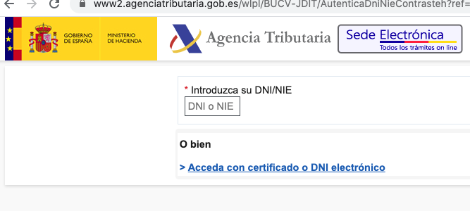 modelo 303: acceder con certificado digital