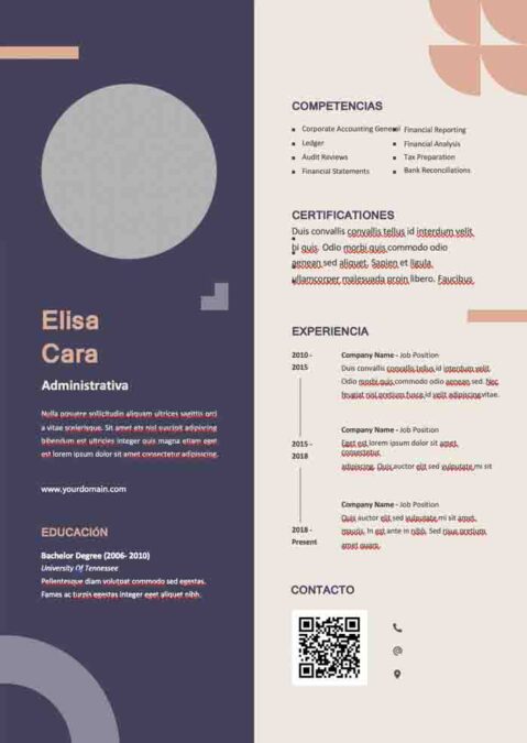Plantilla en Word Currículum Vitae