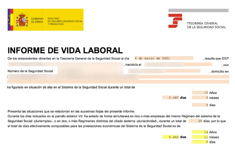 ejemplo de vida laboral 1