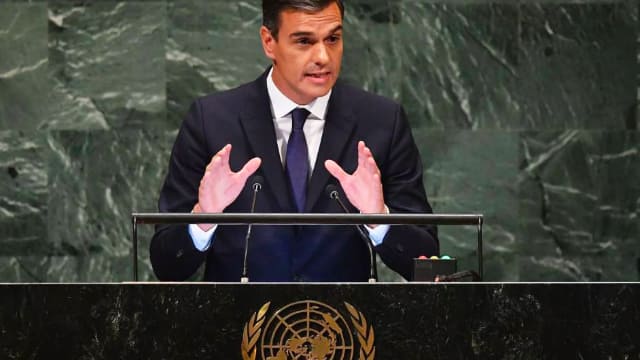 Presidente de España hablando en inglés